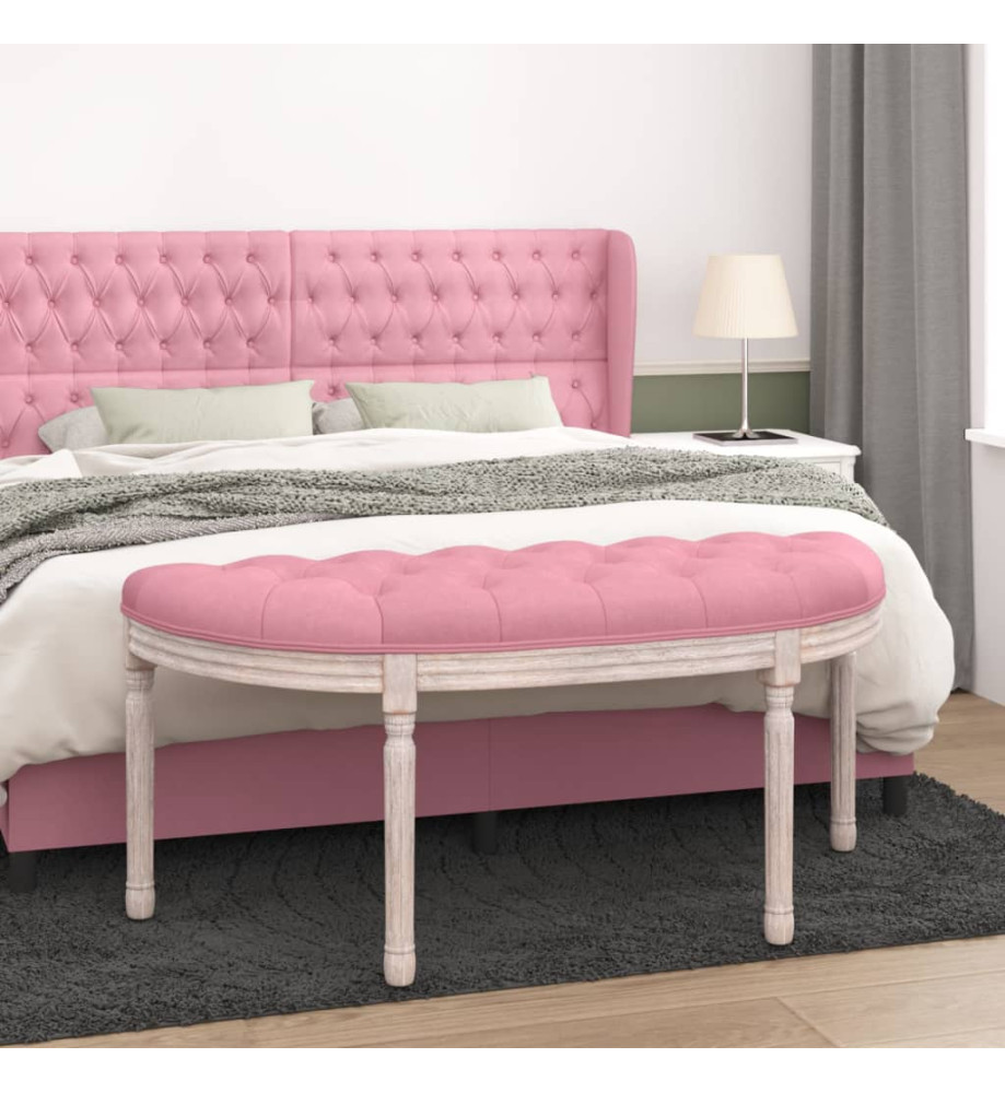 Banc Rose 110,5x45x49 cm Velours