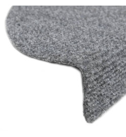 Tapis autoadhésifs de marches 10 pcs Gris clair 56x17x3 cm