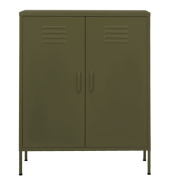 Armoire de rangement Vert olive 80x35x101,5 cm Acier