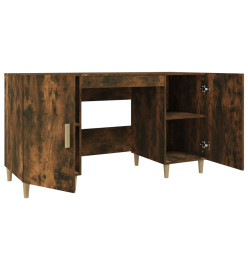 Bureau Chêne fumé 140x50x75 cm Bois d'ingénierie