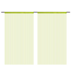 Rideau en fils 2 pcs 100 x 250 cm Vert