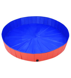 Piscine pliable pour chiens Rouge 200x30 cm PVC