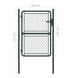 Portillon Acier 100 x 125 cm Vert