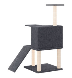 Arbre à chat avec griffoirs en sisal Gris foncé 109 cm