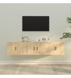 Ensemble de meubles TV 3 pcs Chêne sonoma Bois d'ingénierie