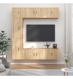 Ensemble de meubles TV 7 pcs Chêne sonoma Bois d'ingénierie