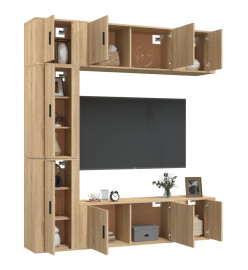 Ensemble de meubles TV 7 pcs Chêne sonoma Bois d'ingénierie