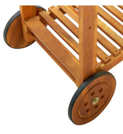 Chariot de cuisine de jardin Bois d'acacia 92x43,5x141,5 cm