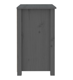 Table de chevet Gris 50x35x61,5 cm Bois de pin massif