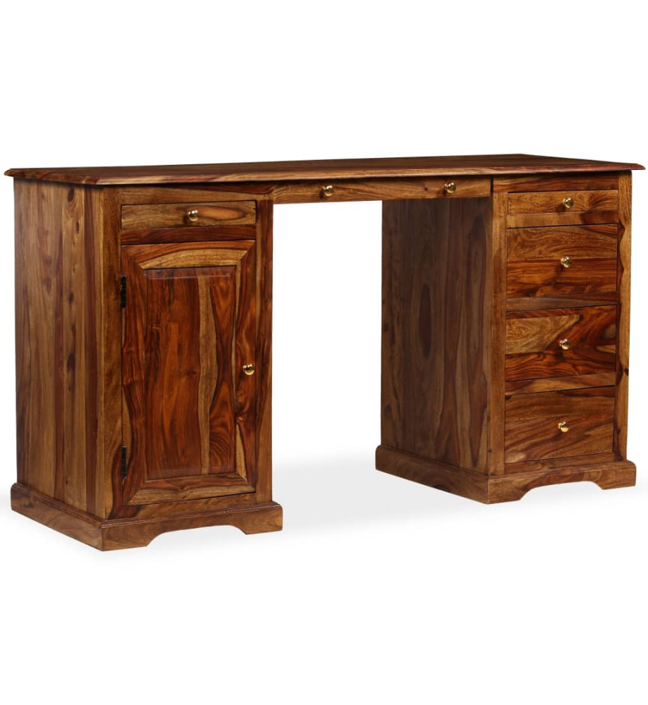 Bureau sur pied Bois de Sesham massif 140 x 50 x 76 cm