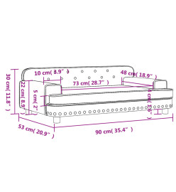 Canapé pour enfants cappuccino 90x53x30 cm similicuir