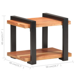 Table de chevet 50x40x40 cm Bois d'acacia massif