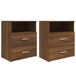 Tables de chevet 2 pcs Chêne marron 50x32x60 cm