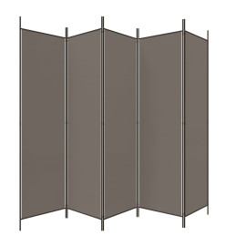 Cloison de séparation 5 panneaux Anthracite 250x200 cm Tissu