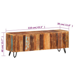 Meuble TV 110x30x40 cm Bois massif de récupération