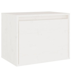 Armoire murale Blanc 45x30x35 cm Bois de pin massif