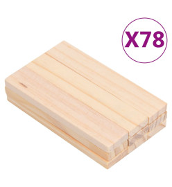 Ensemble de blocs de construction en bois 150 pcs Pin peint