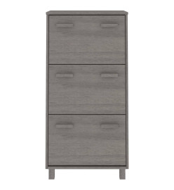 Armoire à chaussures HAMAR Gris clair 59,5x35x117 cm Pin massif