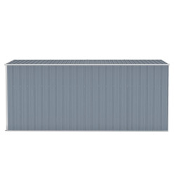 Abri de jardin mural Gris 118x382x178 cm Acier galvanisé