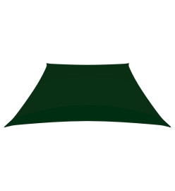 Voile de parasol Tissu Oxford trapèze 3/5x4 m Vert foncé