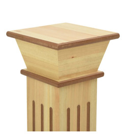 Support pilier carré à plantes Bois clair 17x17x66 cm MDF