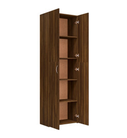 Armoire de bureau Chêne marron 60x32x190 cm Bois d'ingénierie