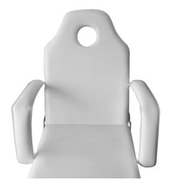 Fauteuil de massage pour traitement facial Simili-cuir Blanc