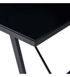 Table de salle à manger Noir 180x90x75 cm Verre trempé