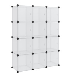 Cubes de rangement 12 pcs avec portes Transparent PP