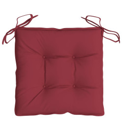 Coussins de chaise 6 pcs rouge bordeaux 50x50x7 cm tissu oxford