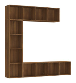 Ensemble bibliothèque/meuble TV 3 pcs Chêne marron 180x30x180cm