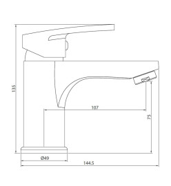 SCHÜTTE Mitigeur de lavabo ALASKA Blanc et chrome