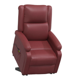 Fauteuil de massage Rouge bordeaux Similicuir