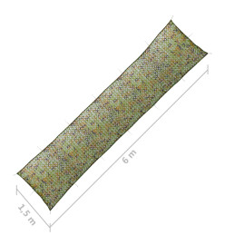 Filet de camouflage avec sac de rangement 1,5x6 m Vert