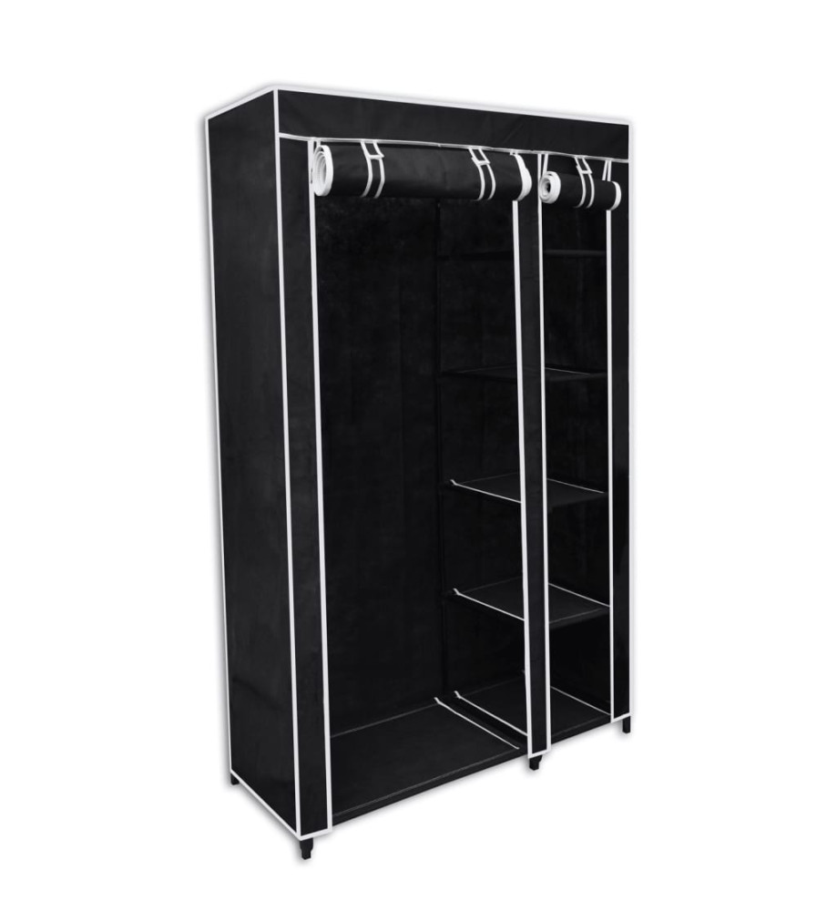 Garde-robe pliable Noir 110 x 45 x 175 cm