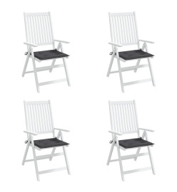 Coussins de chaise de jardin 4 pcs anthracite 40x40x3 cm