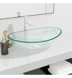 Lavabo Verre trempé 54,5x35x15,5 cm Transparent