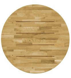 Dessus de table Bois de chêne massif Rond 23 mm 900 mm