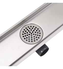 Drain de douche linéaire 1030 x 140 mm Acier inoxydable