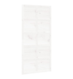 Porte de grange Blanc 100x1,8x214 cm Bois massif de pin