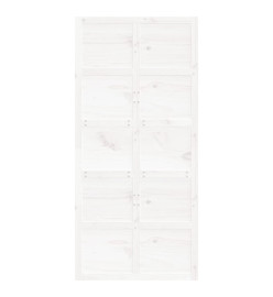 Porte de grange Blanc 100x1,8x214 cm Bois massif de pin