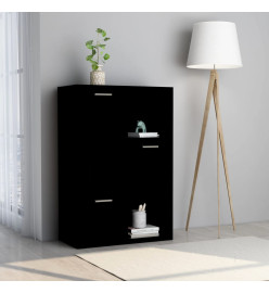 Armoire de rangement Noir 60x29,5x90 cm Aggloméré