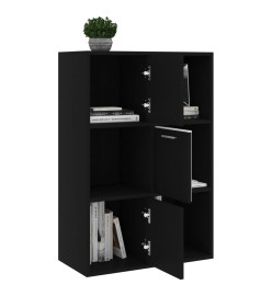 Armoire de rangement Noir 60x29,5x90 cm Aggloméré