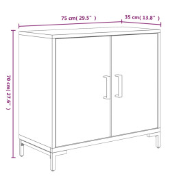 Buffet Marron 75x35x70 cm Bois de pin massif