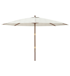 Parasol de jardin avec mât en bois sable 400x273 cm