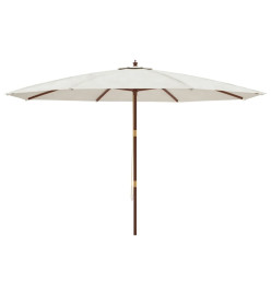 Parasol de jardin avec mât en bois sable 400x273 cm