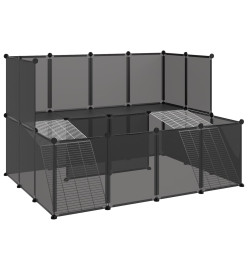 Cage pour petits animaux Noir 143x107x93 cm PP et Acier