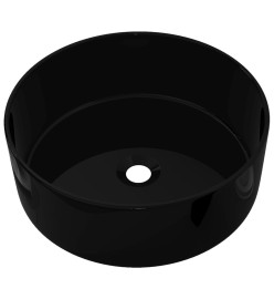 Lavabo rond Céramique Noir 40 x 15 cm