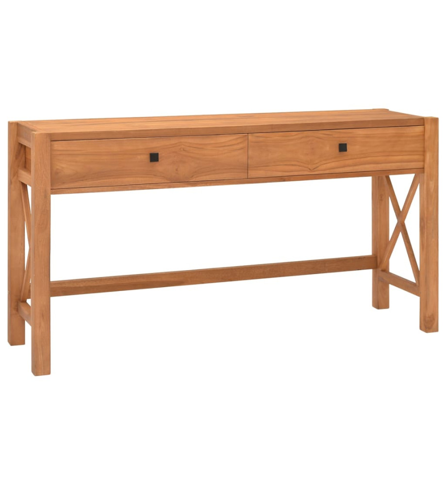 Bureau avec tiroirs 120x40x75 cm bois de teck solide