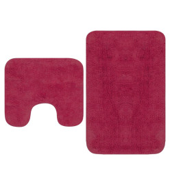 Tapis de salle de bain 2 pcs Tissu Fuchsia